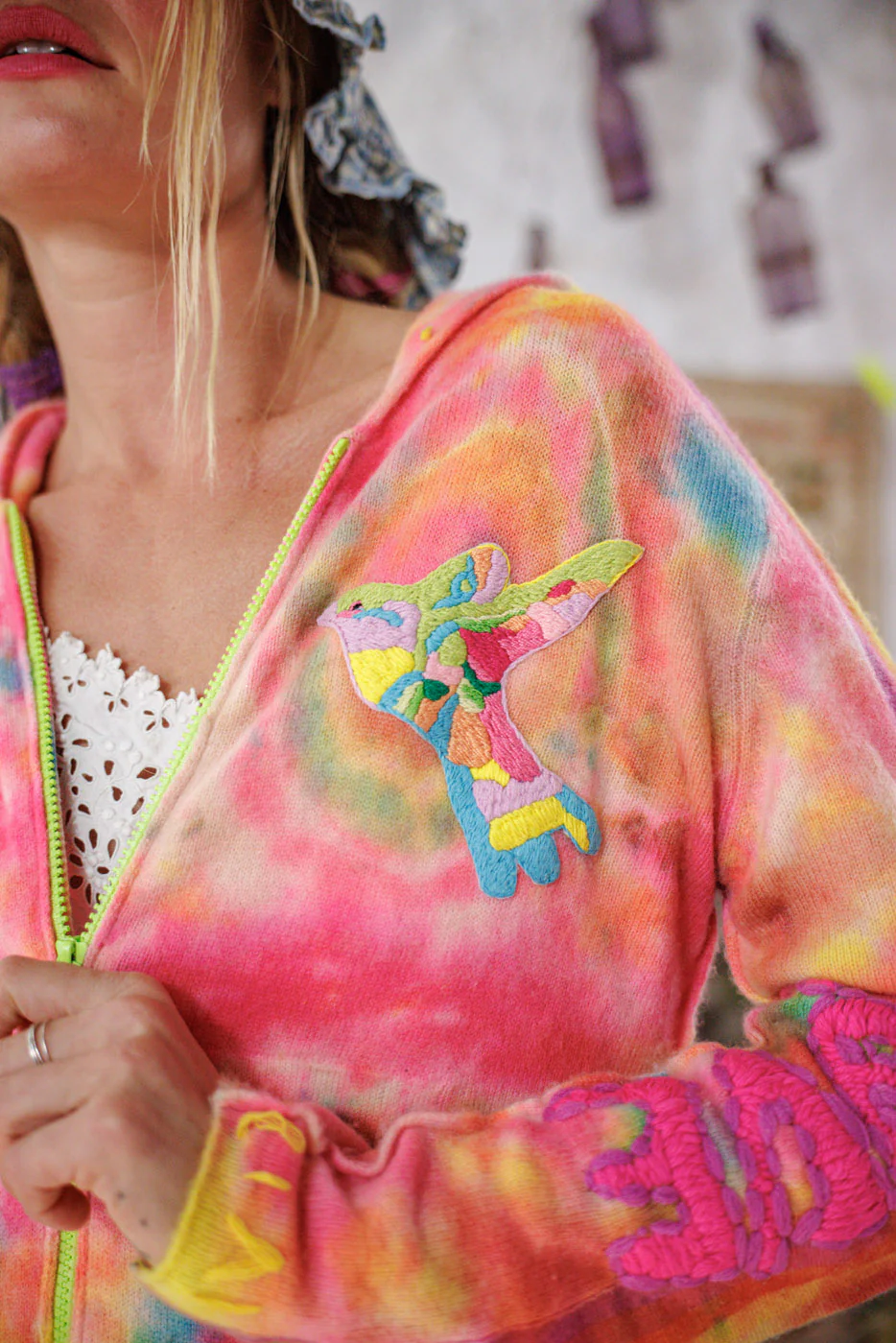 Embroidered Zip Hoodie - Image 7