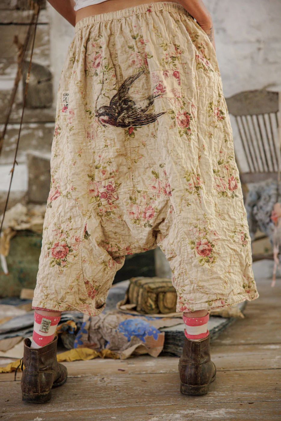 Floral Patchwork Garçon Pants - Image 3