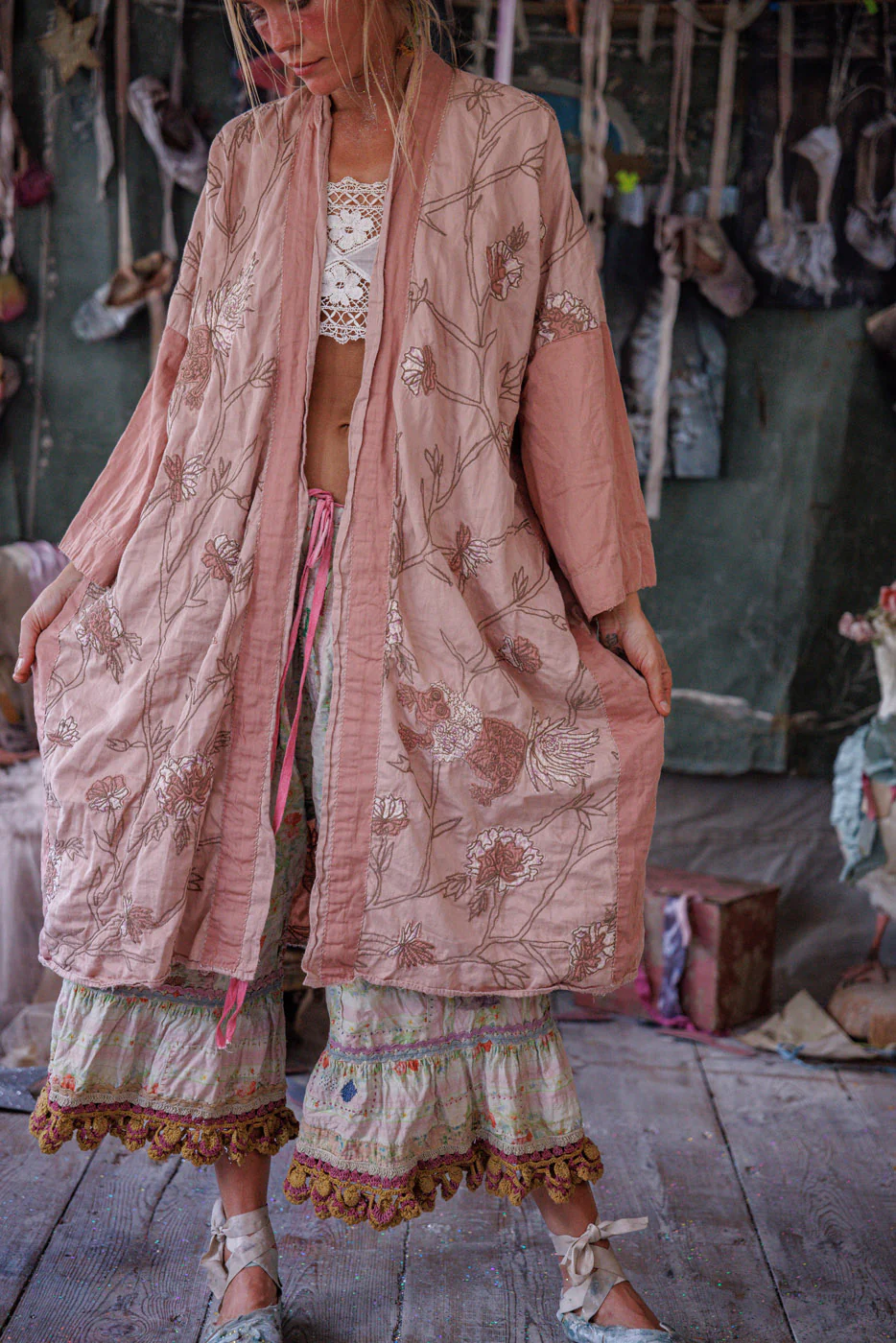 Embroidered Lilikoi Kimono - Image 3