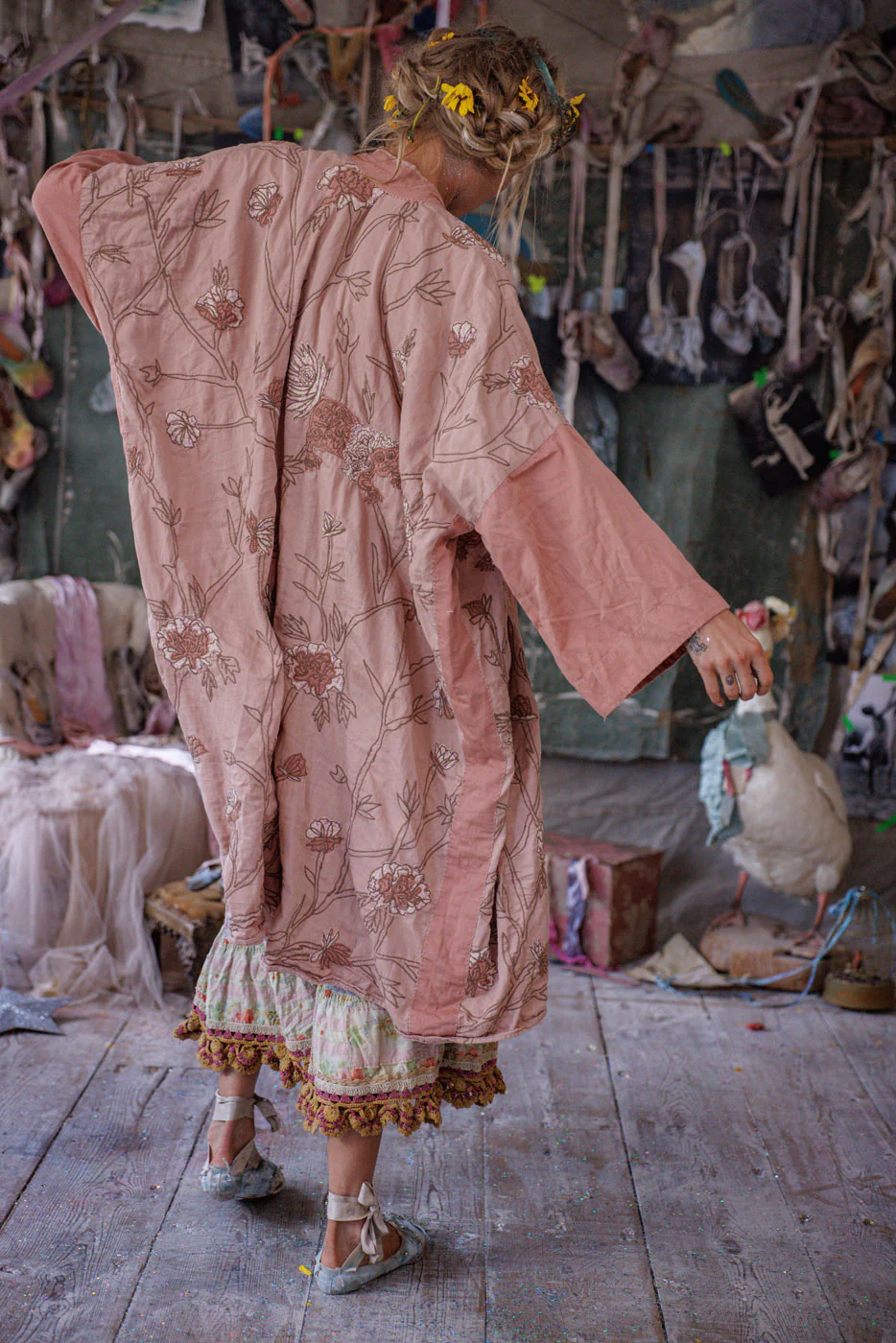 Embroidered Lilikoi Kimono - Image 4