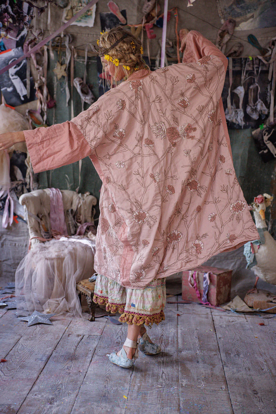 Embroidered Lilikoi Kimono - Image 5