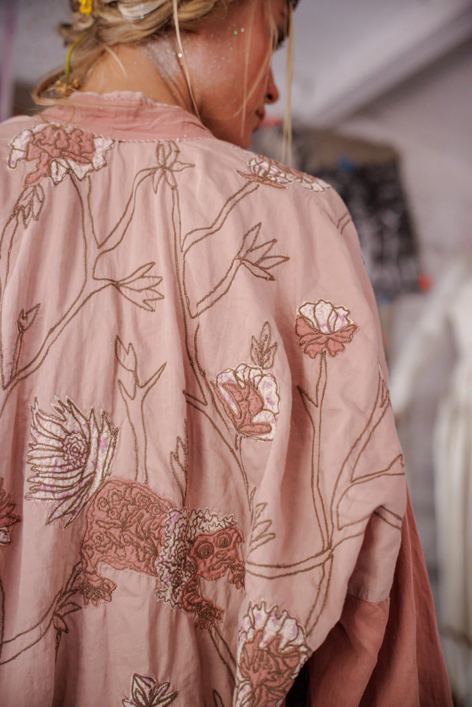 Embroidered Lilikoi Kimono - Image 8